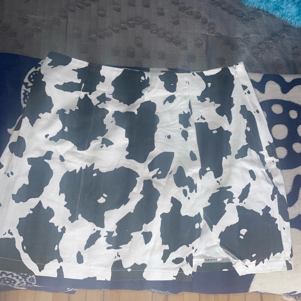 Cow print skirt